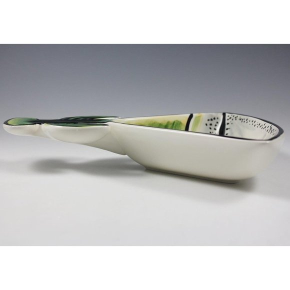 Clay Art Margarita Cactus Serving Bowl Hand Painted Discontinued Salsa Pattern - Picture 4 of 4